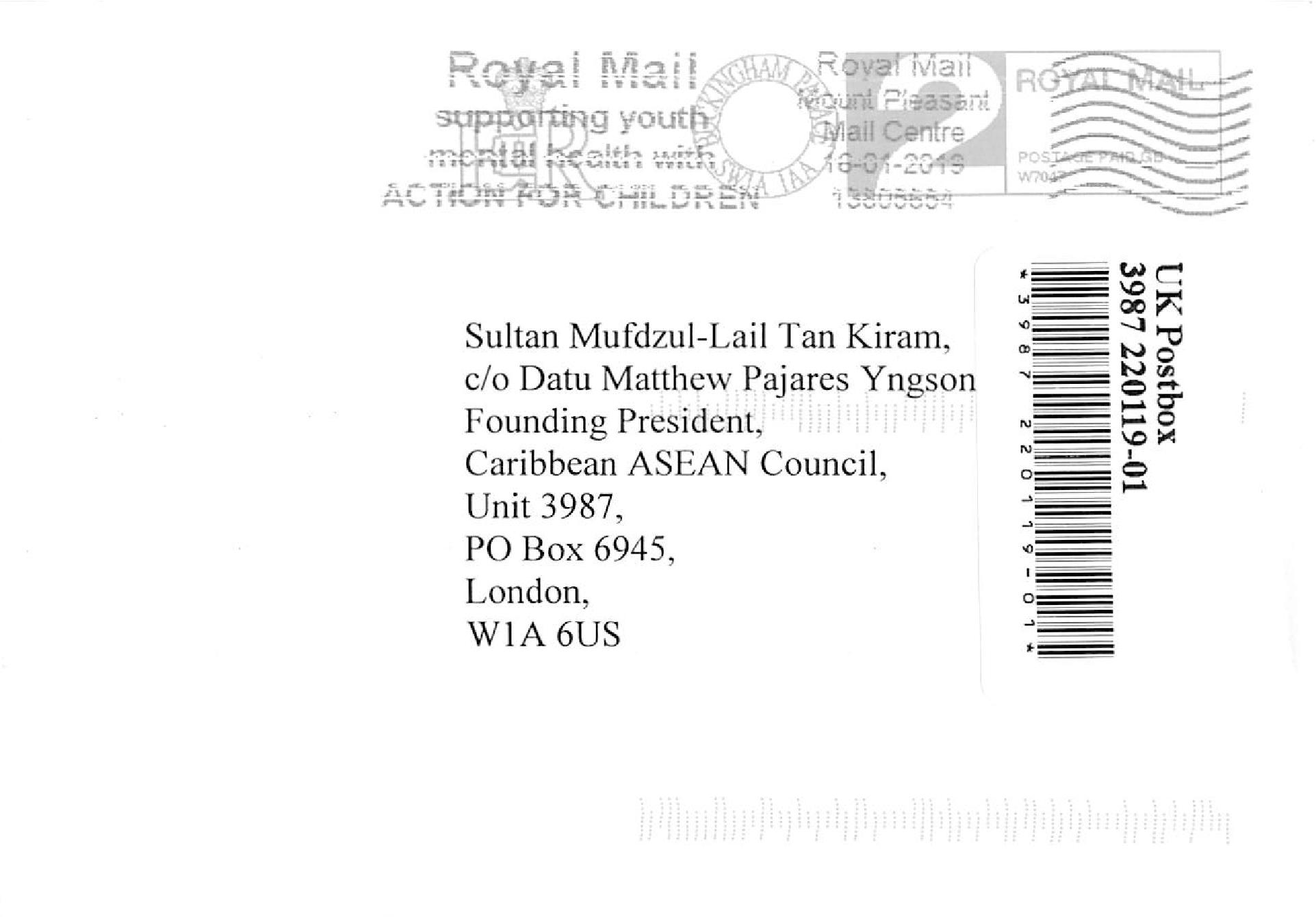 Duke Duchess Sussex Christmas 2018 Envelope page 001 1