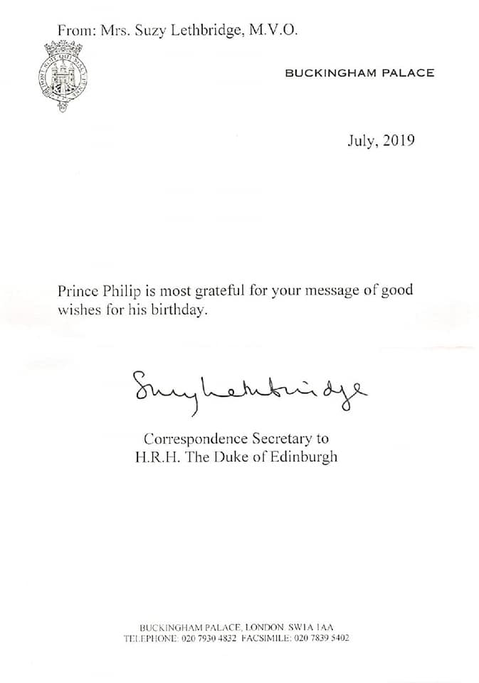 Prince Philip letter 1